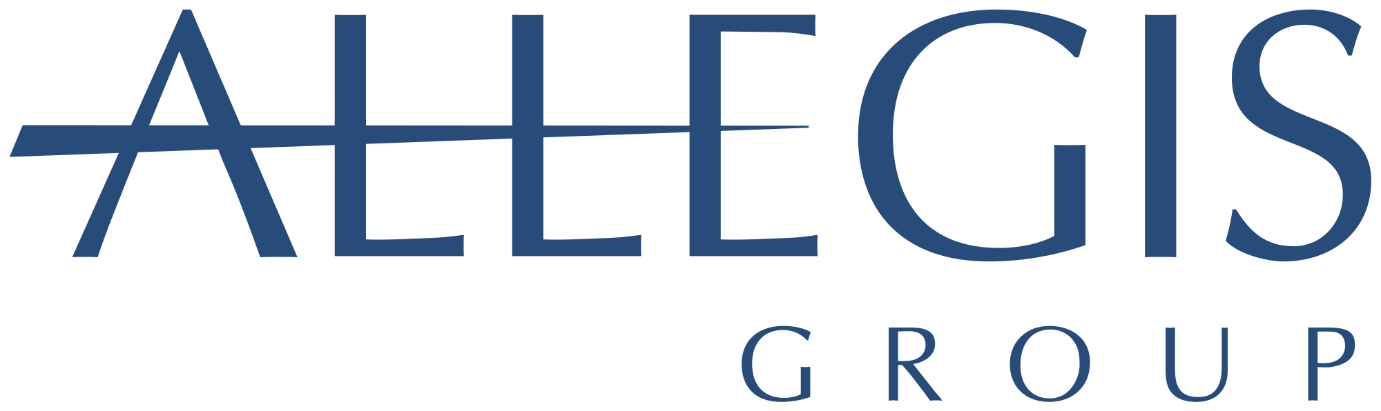 Allegis Group logo in blue text, with a horizontal line crossing the letter 