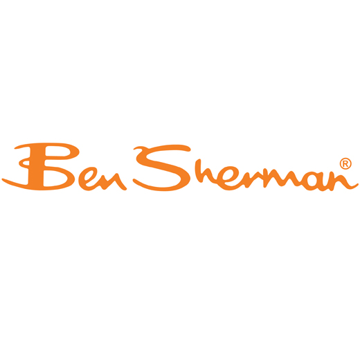 Ben Sherman logo in orange script font on a white background. Ben Sherman is a Plasloc client.
