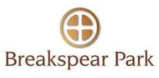 Breakspear Park logo with a circular geometric symbol above the text 