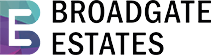 Broadgate Estates logo with a stylized letter 
