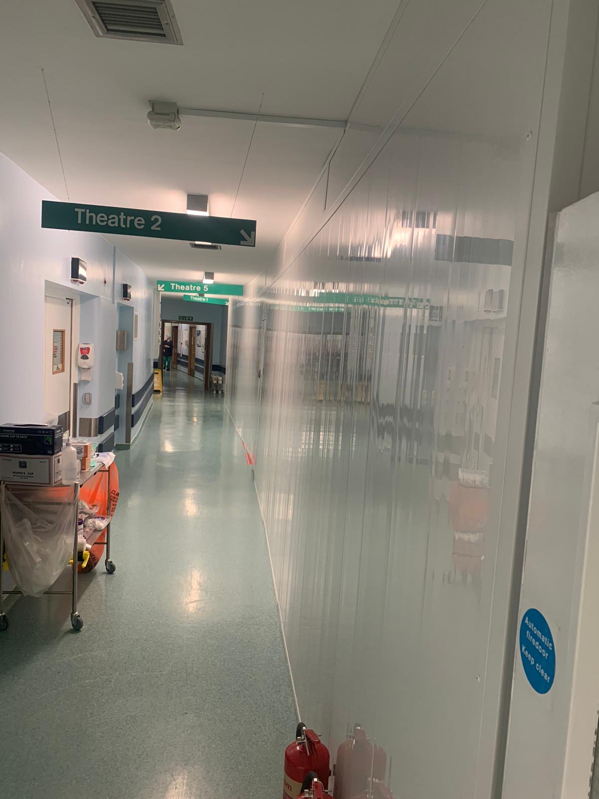 Hygienic internal screening for Torbay Hospital