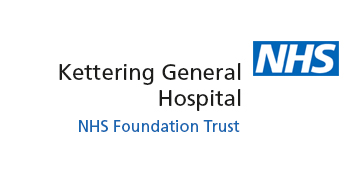 Kettering General Hospital logo with NHS and NHS Foundation Trust text on a white background. Kettering General Hospital is a Plasloc client.