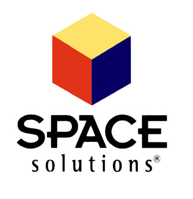 Logo with a yellow, red, and blue 3D cube above the words 