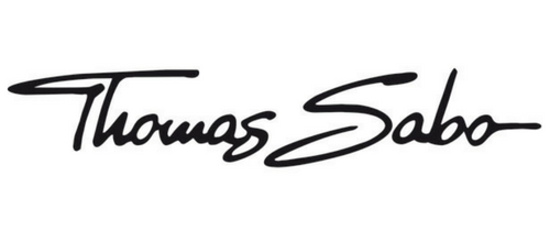Thomas Sabo logo in black cursive script on a white background. Thomas Sabo is a Plasloc client.