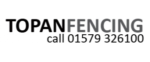 Logo for Topan Fencing with the phone number 