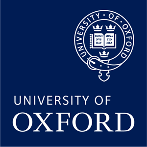 University of Oxford logo featuring the university crest and text on a dark blue background. University of Oxford is a Plasloc client.