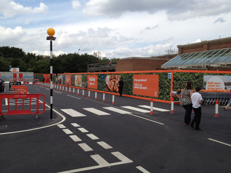 Printed external hoarding for Sainsburys